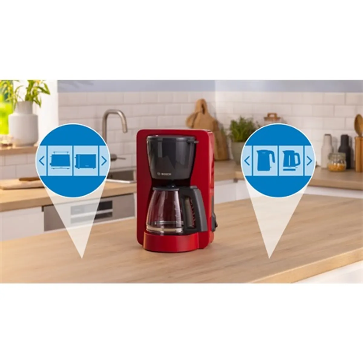 Bosch TKA2M114 Filteres kávéfőző 1,4 l víztartály DripStop automatikus kikapcsolás 40 perc melegen tartás #3