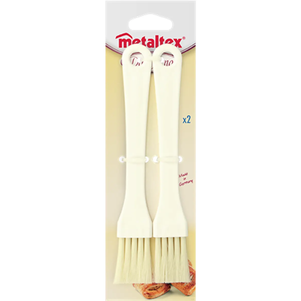 Metaltex MX252308 Kenőecset fehér műanyag 20 cm 2 db #2