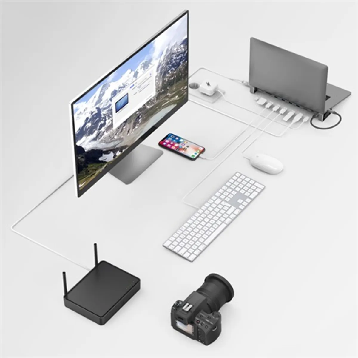 Hama 00200103 usb-c 9in1 dokkoló adapter, 4x usb3.1, hdmi, lan, pd, sd #3