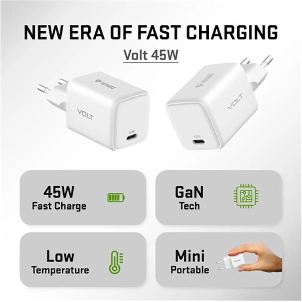 Yenkee YAC G45 Volt USB-C töltő 45W GaN #6
