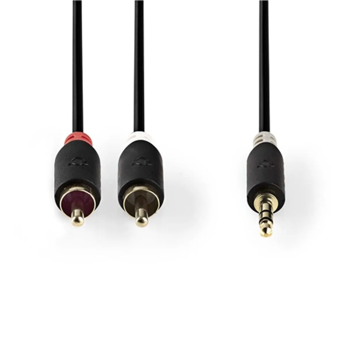 Nedis CABW22200AT30 sztereó audió kábel 3,5 mm - 2x rca aranyozott, árnyékolt, 3 m #1