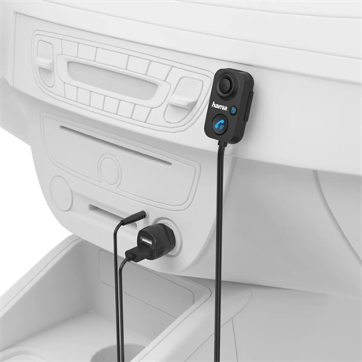 Hama 00014167 autós bluetooth kihangosító készlet aux bemenet bt 5.1 usb töltő 1 m fekete #2