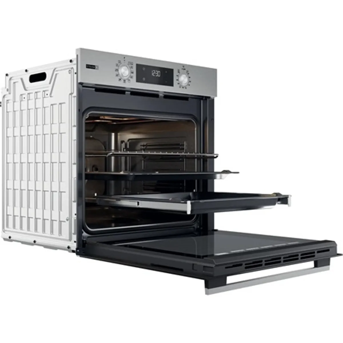 Whirlpool OMSK58HU1SX Beépíthető sütő inox A energiaosztály gőz funkció hidrolitikus tisztítás digitális kijelző teleszkópos sín 71 l 59,5x59,5x55,1 cm #4
