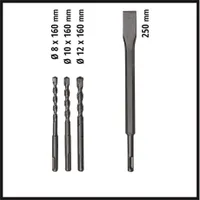 Einhell TC-RH 620 4F KIT Fúrókalapács SDS-plus, 620 W, 1250 min-1, 5200 min-1 ütés, 2.2 J, mélységütköző, 3 db fúrószárral, Softgrip #6