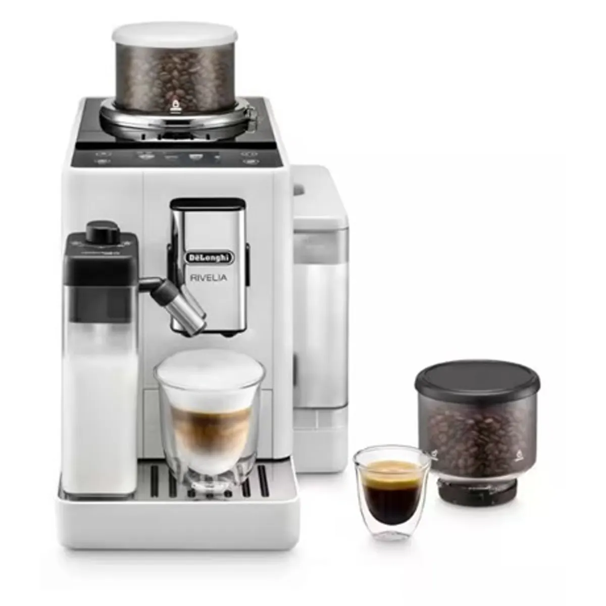 Delonghi EXAM440.55.W Rivelia automata kávéfőző LatteCrema Hot 4 felhasználói profil 3.5" TFT kijelző #1