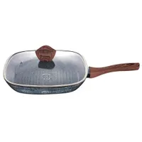 Berlinger Haus BH/1599N grill serpenyő fedővel 28 cm, 3 rétegű márvány bevonat, indukciós talp #1