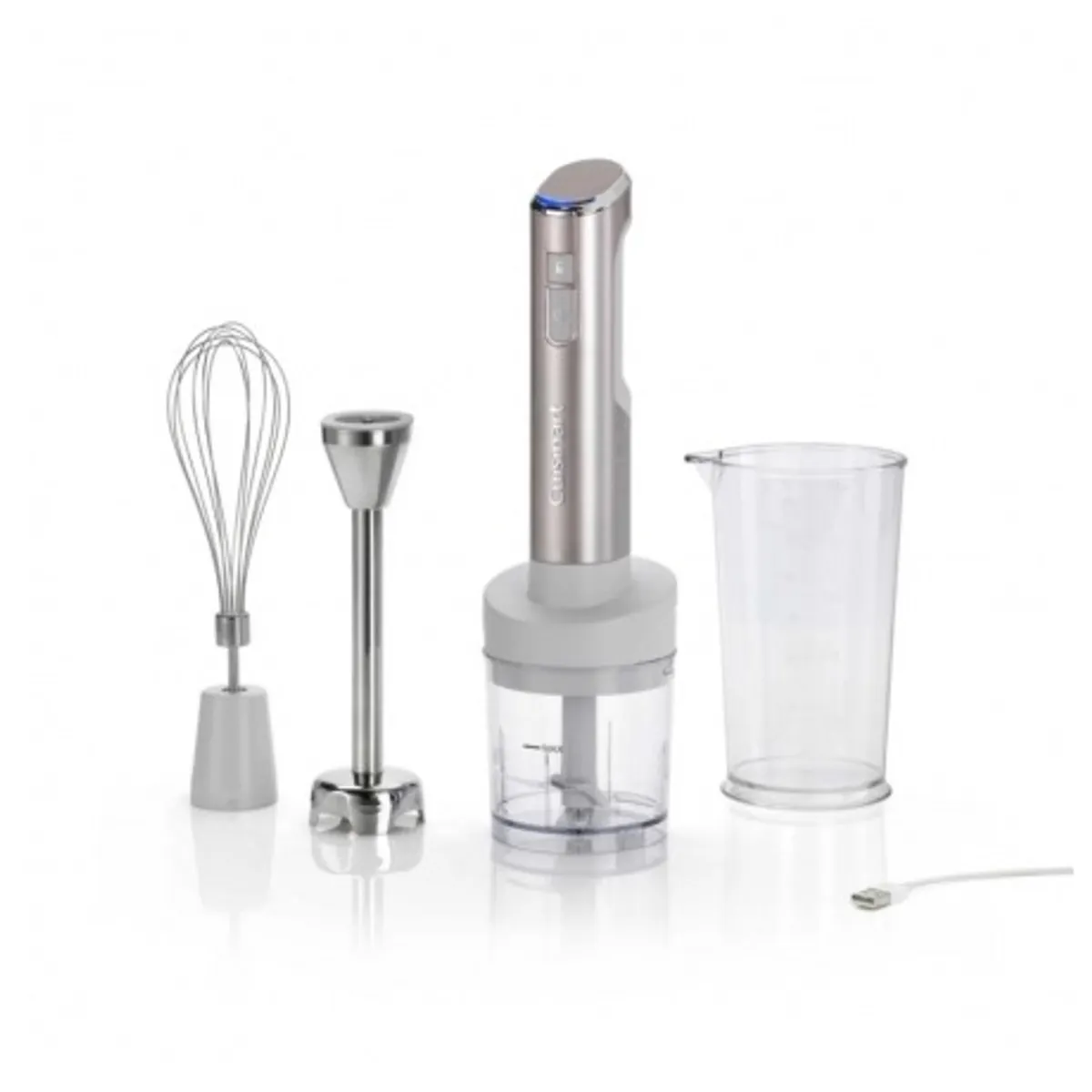 Cuisinart RHB100E vezeték nélküli botmixer habverő, mini aprító, USB töltés, BPA-mentes mérőedény, rozsdamentes fej 100C-ig #1