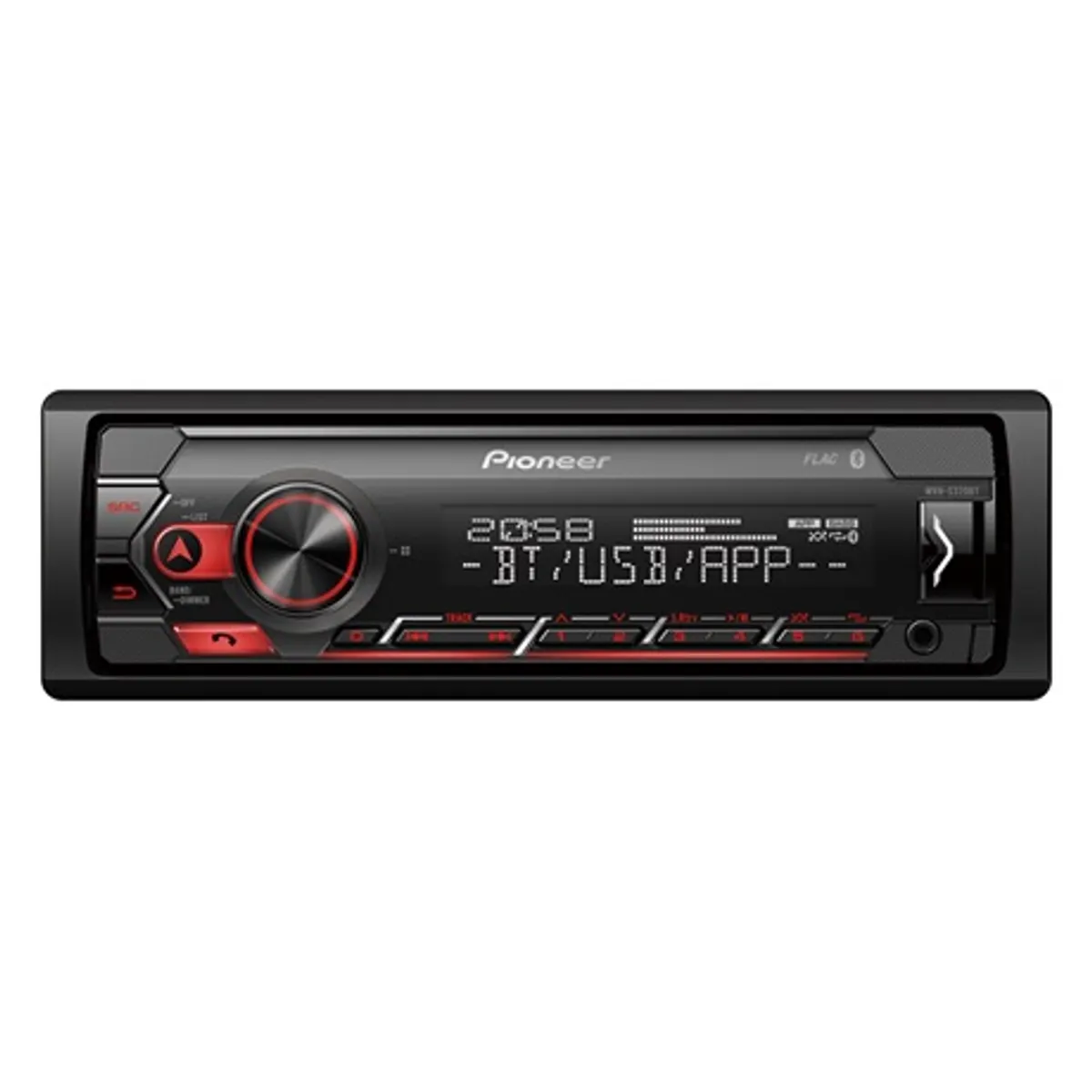 Pioneer MVH-S320BT 1-DIN Bluetooth és USB autóhifi fejegység mechanika nélküli #1