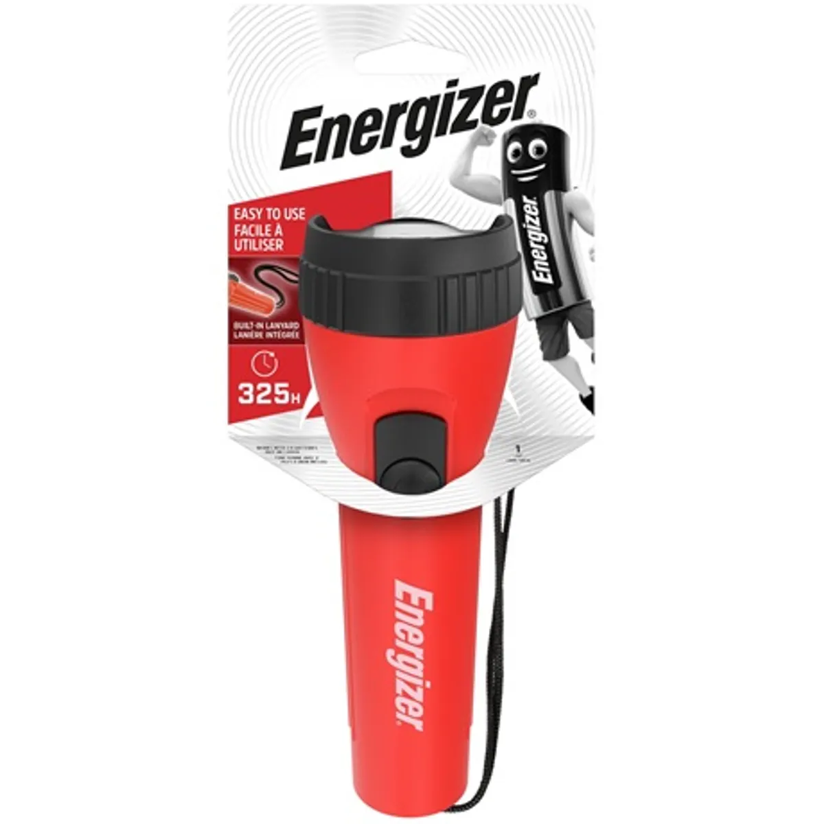 Energizer LED 2D ELEMLÁMPA bordázott kialakítás, nyomógombos kapcsoló, két D elemmel működik, hosszú üzemidő #1