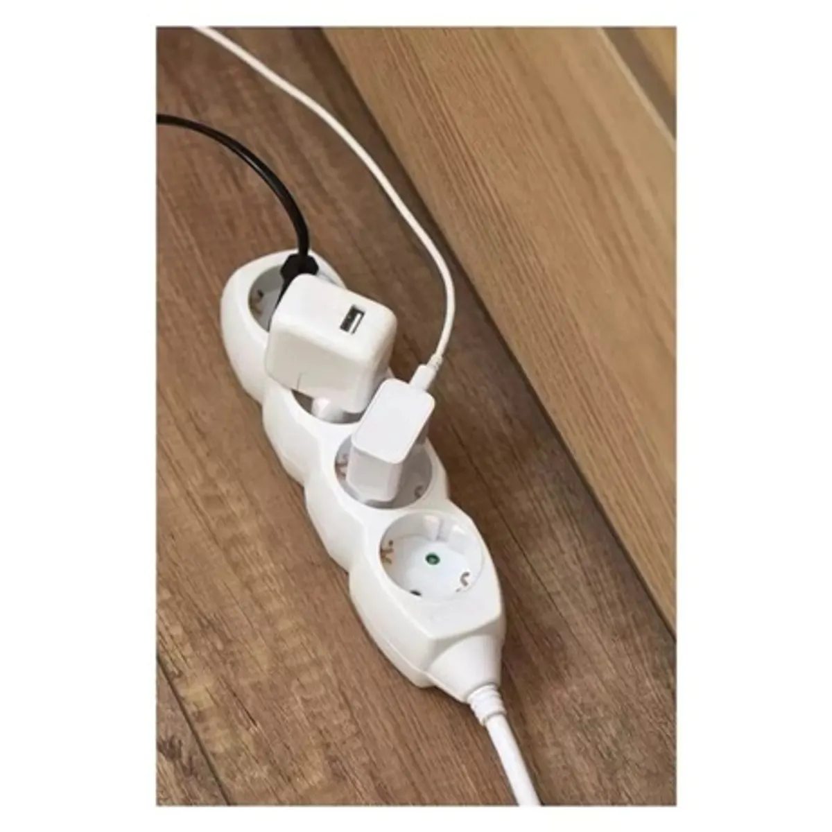 Emos P0423R hosszabbító 4 aljzat schuko 3 m fehér 1,5 mm2 PVC #3