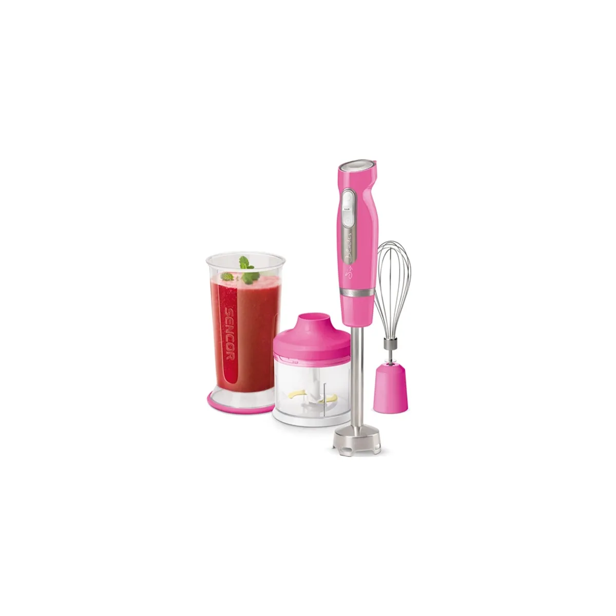 Sencor SHB 4468RS-EUE3 BOTMIXER SZETT 1000 W 0,7 l keverőedény 0,5 l aprítóedény rozsdamentes acél fej 6 titán kés turbo #3