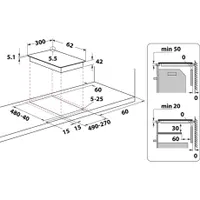 Whirlpool WRD 6030 B Beépíthető indukciós főzőlap 2 zóna elöl érintőszenzor #5