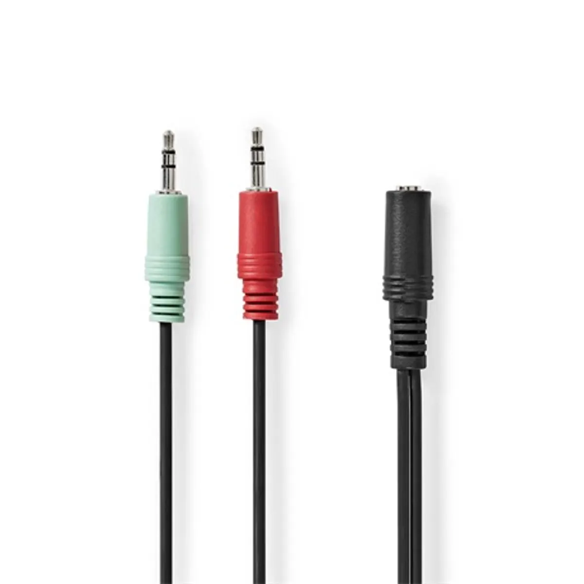 Nedis CAGB22160BK02 sztereó audio kábel 2x 3,5 mm jack dugó 0,20m #4