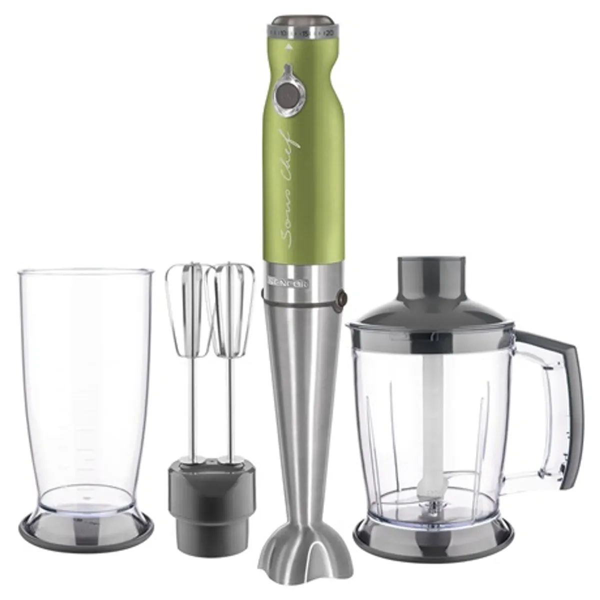 SENCOR SHB5600GGEUE3 botmixer szett 1200 W 20 fokozat titanium quad blade technológia 800 ml mixelő edény 1250 ml aprító edény #2