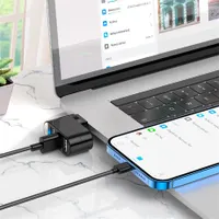 Borofone DH3 USB-A hub 3-portos fekete USB 2.0 Plug-and-Play #4