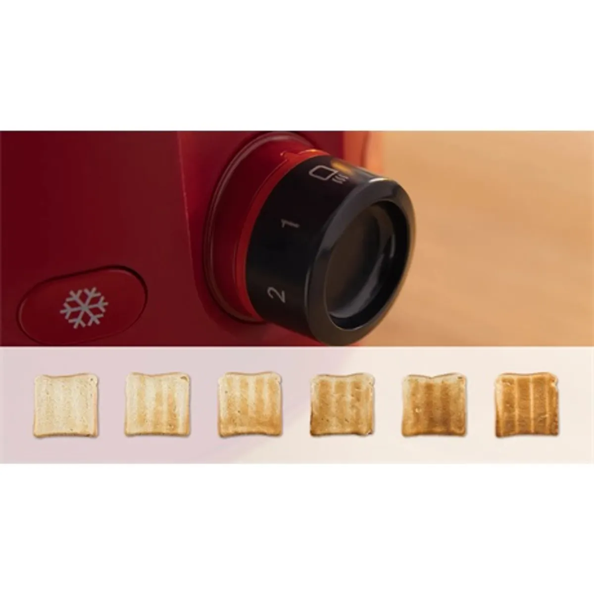 Bosch TAT2M124 kenyérpirító 2-szeletes mélypiros #5