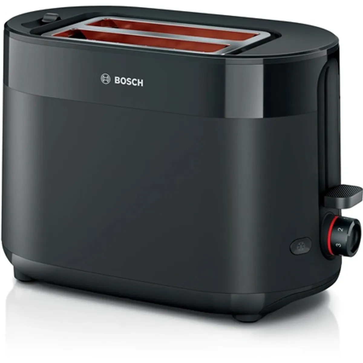 Bosch TAT2M123 kenyérpirító két szeletes olvasztás és felmelegítés integrált melegítőrács morzsatálca elöl automatikus kikapcsolás BPA-mentes #1