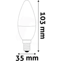 Avide ABC14CW-6.5W LED gyertyaizzó E14 6,5 W 6400K 806 lm 40 fok IP20 #2