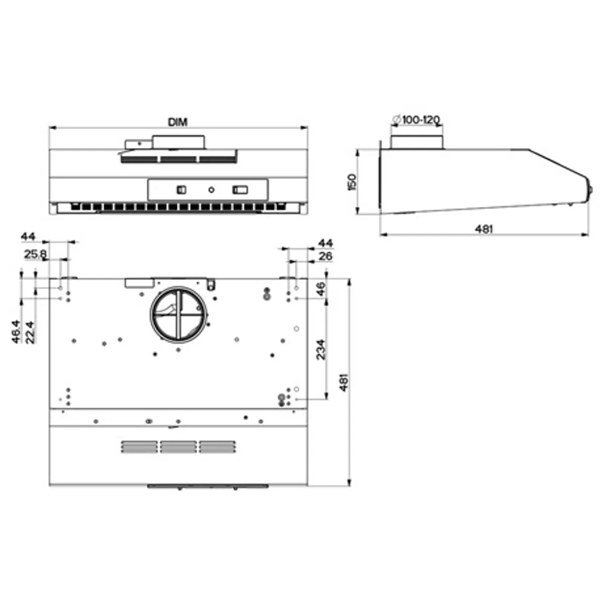 Faber 741 BASE BR A60 páraelszívó 60 cm barna elektromechanikus vezérlés 3 fokozat 135-295 m3h 56-69 dB #2