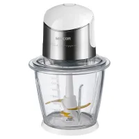 SENCOR SCB6150SSEUE3 aprító 4 titán penge, 1,5 l üvegtál, habverő fej, 800 W, mosogatógépben elmosható, csúszásgátló talpak, biztonsági kapcsoló