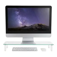 Stell SOS 5010 monitor állvány üveg edzett 5 mm, szerszám nélküli összeszerelés, csúszásgátló alátétek, teherbírás 20 kg, acél és üveg #9
