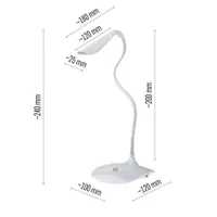 Emos Z7592W led usb asztali lámpa dimm. 180 lm 14 led beépített tölthető elem 5 v usb kábel 1,2 m #7