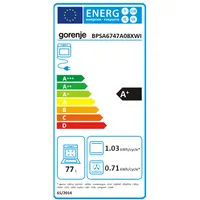 Gorenje BPSA6747A08XWI beépíthető sütő inox multifunkciós, 77 l, pirolitikus öntisztítás, érintőképernyő, wifi #9