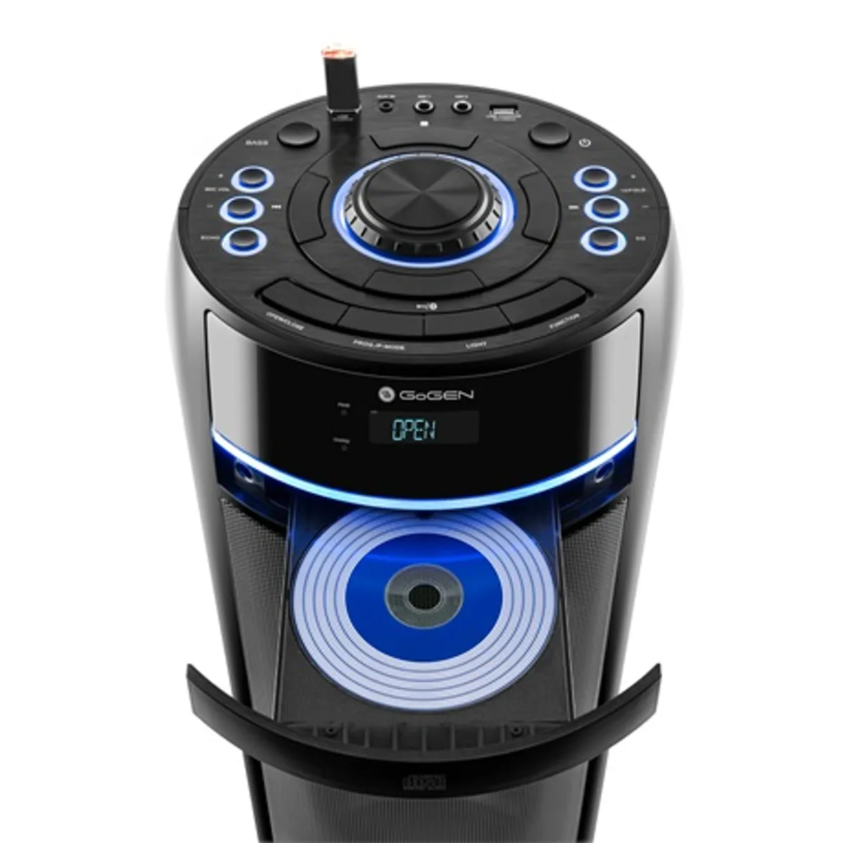 Gogen BPS736CD party hangfal 90 W bluetooth cd usb aux fm tuner 30 előre beállított eq basszus kiemelés led háttérvilágítás 22 óra #4