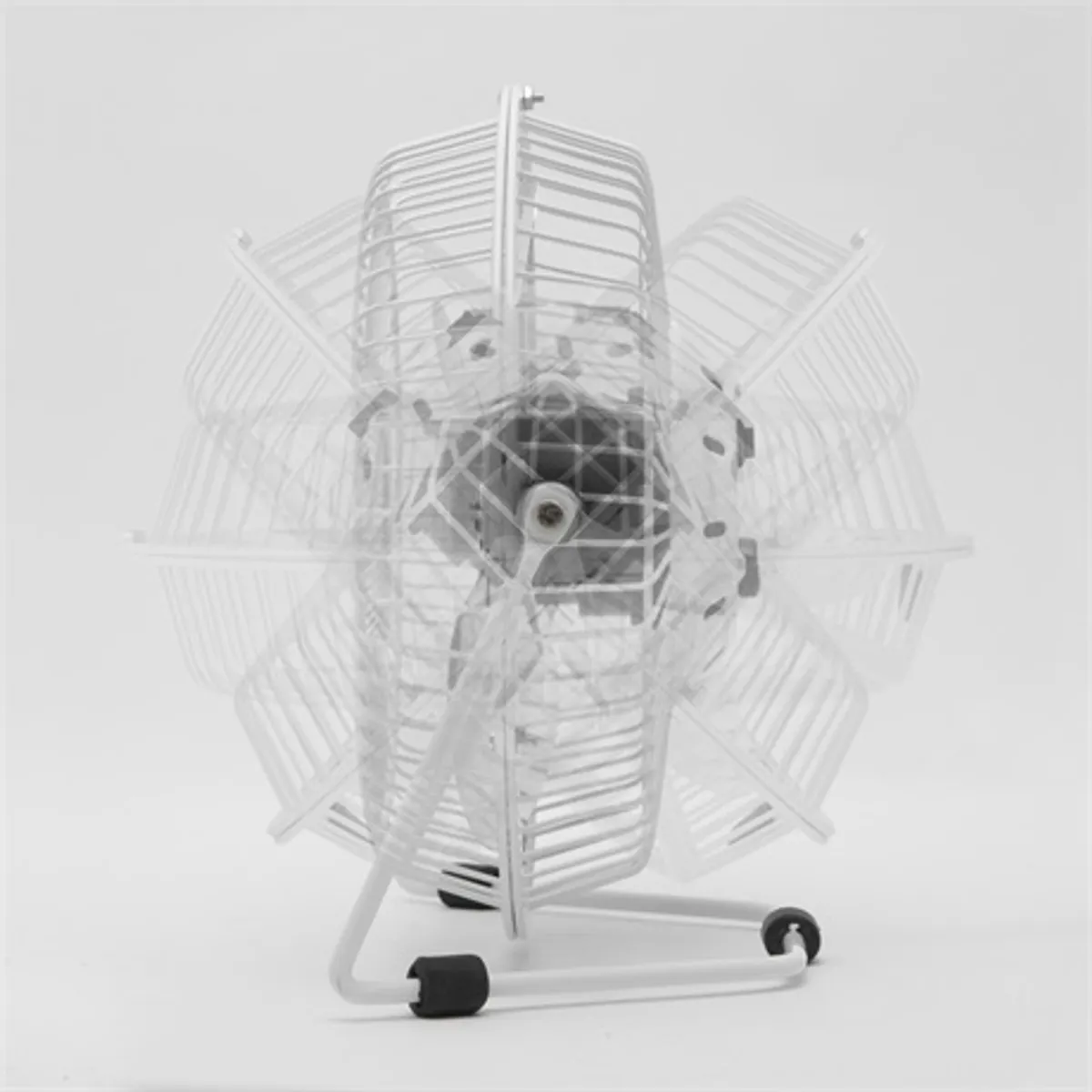 Delight 51110WH USB asztali ventilátor 18 cm 5V 1,75W fém lapát ketrec állítható dőlésszög körbeforgatható #4