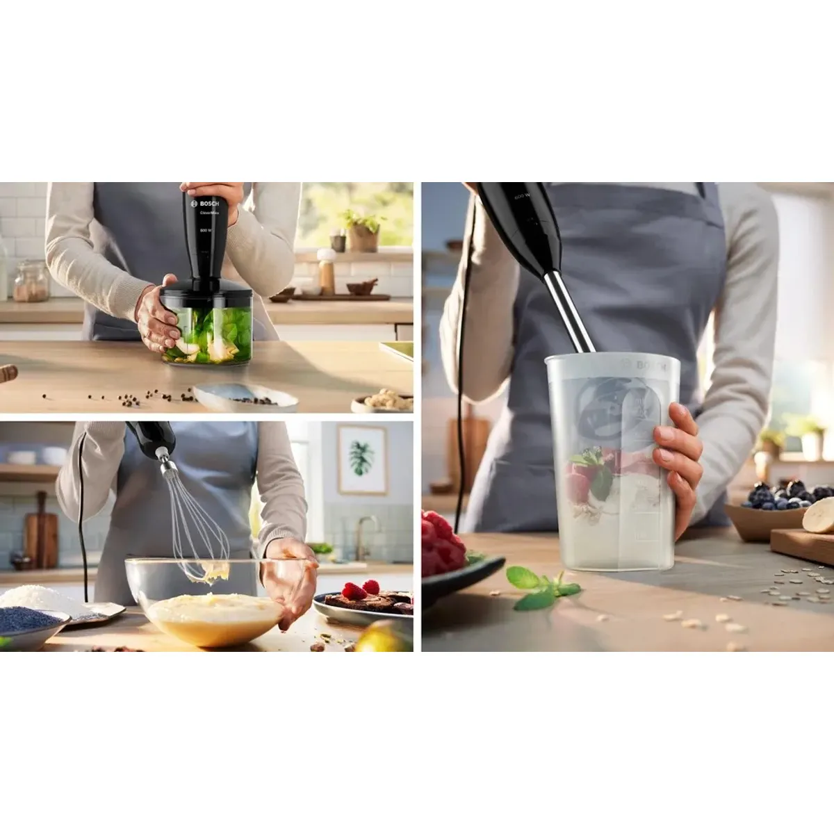 Bosch MSM2650B botmixer 3in1, 600 W rozsdamentes késekkel, BPA mentes, habverő és univerzális aprító tartozékok #6