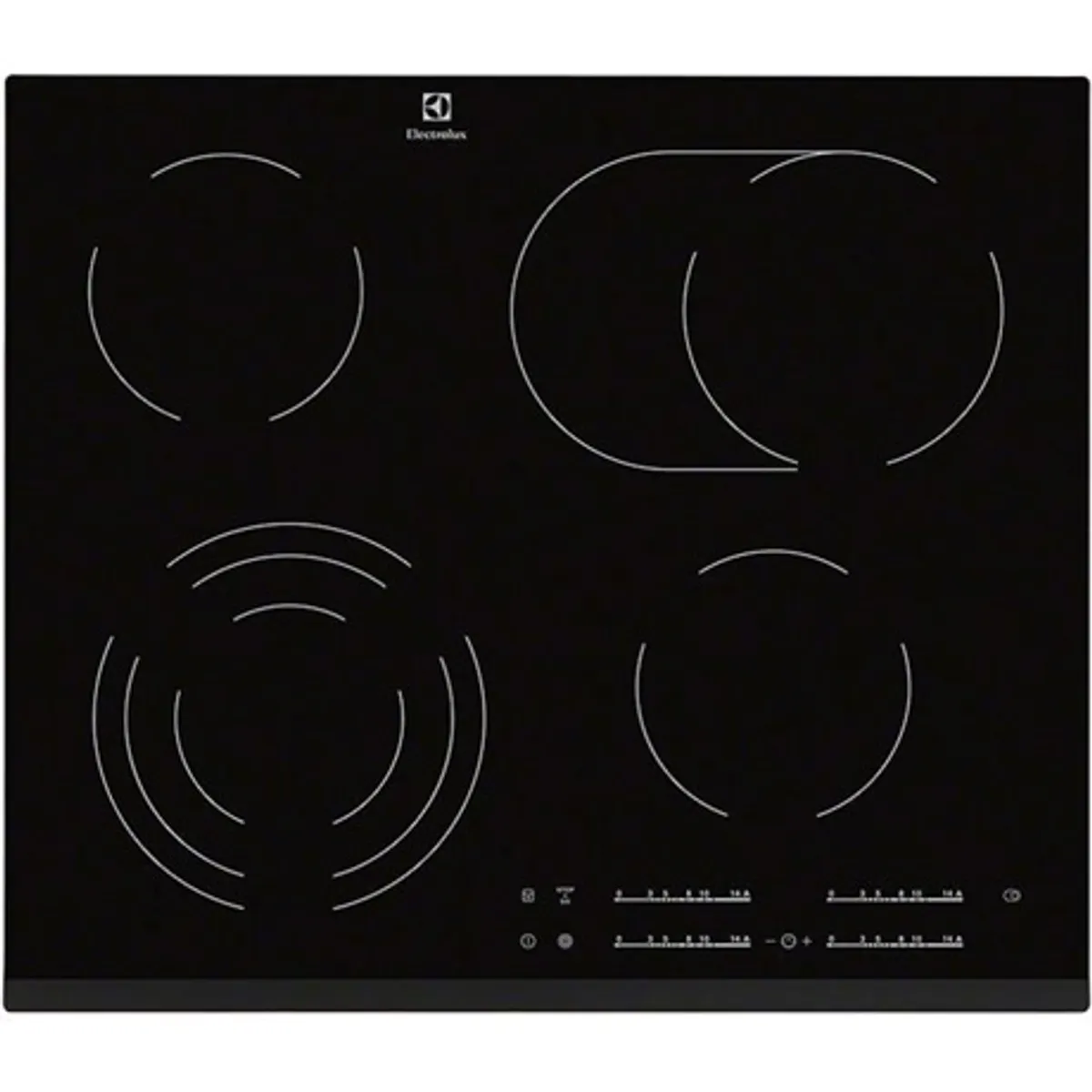 Electrolux EHF6547FXK beépíthető kerámia főzőlap 4 zóna csúszkás érintővezérlés 60 cm #1