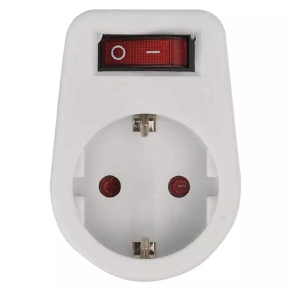 Emos P00262 kapcsolós aljzat 1x 2P és PE Schuko fehér IP20 2300W #1