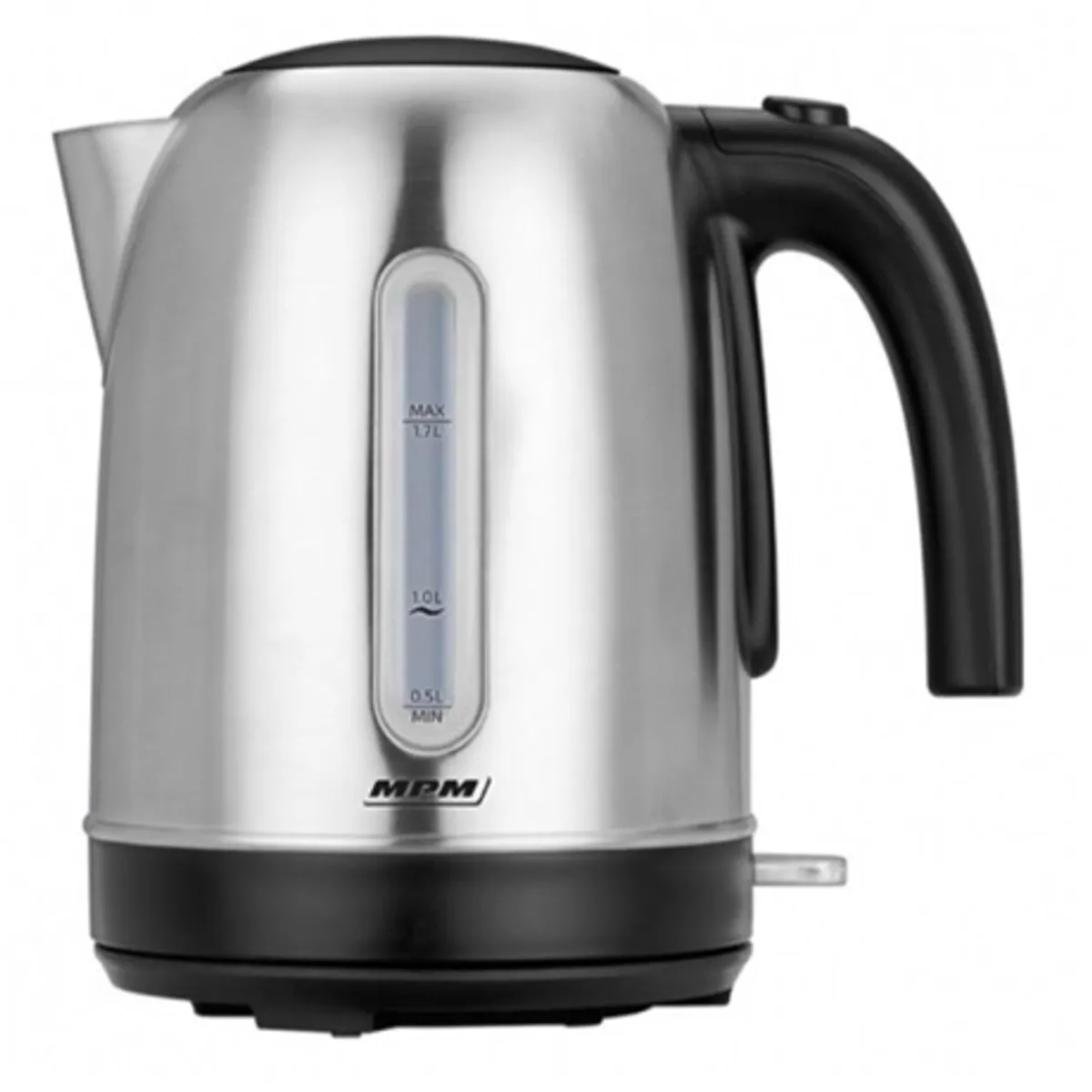MPM MCZ-102M vízforraló 1,7 L rozsdamentes acél automatikus fedél 360 fokos talp BE KI kapcsoló szűrő min 0,5 max 1,7 L 220-240V 50-60Hz #4