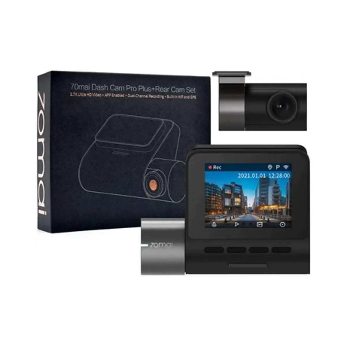 70mai Dash Cam Pro Plus A500S RC06 Set 2" IPS kijelző elöl 1944P 1080P hátul GPS ADAS parkolás 24h #3