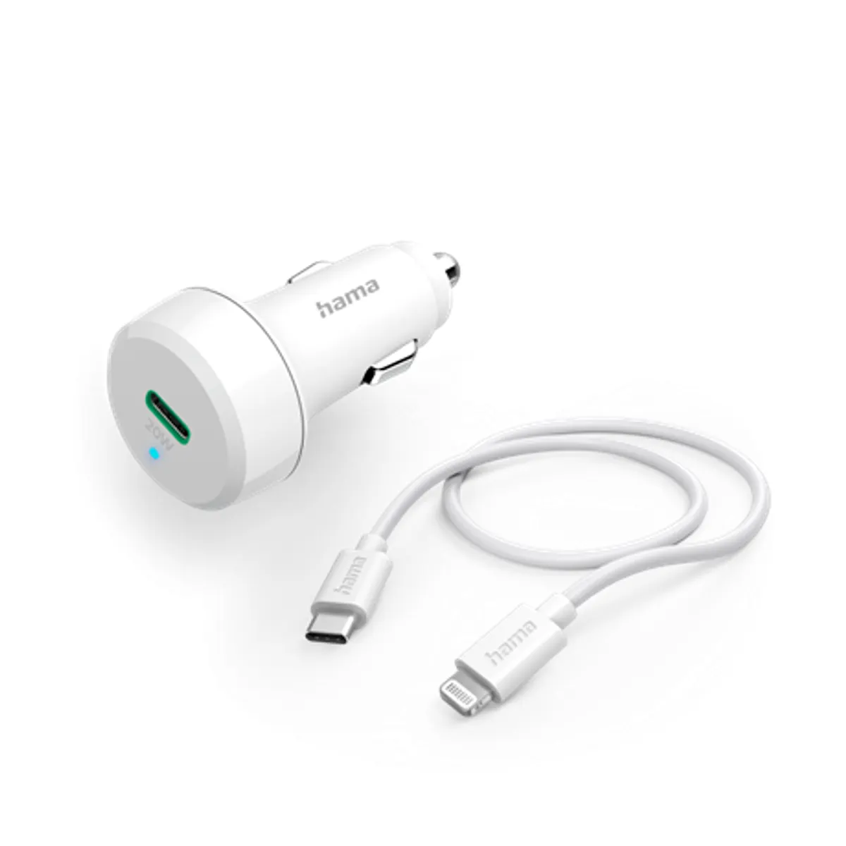 Hama 00201611 Autós töltő PD 20W USB-C Lightning 1 m #1