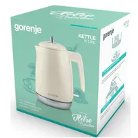 Gorenje K15RL vízforraló 1,7 l 2200 W inox belső 360 fokban elforgatható edény automatikus kikapcsolás bézs #3