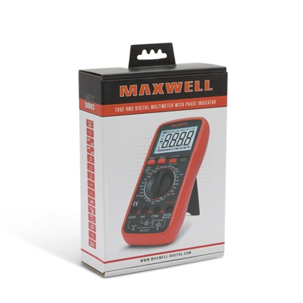 Maxwell-Digital 25301 Digitális multiméter DCV 0.1 mV-1000 V, ACV 1 mV-1000 V, DCA 0.01-20 A, ACA 0.1-20 A, Ellenállás 0.1-200 MOhm #5