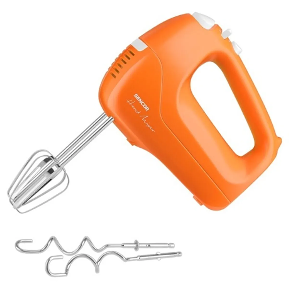 Sencor SHM 5403OR Kézi mixer 200 W 5 sebességfokozat Turbo rozsdamentes acél habverő és dagasztókar #1