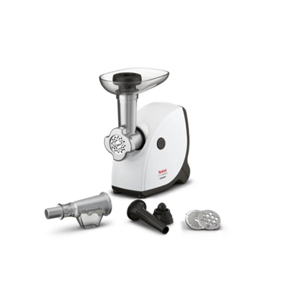Tefal NE463138 húsdaráló 2000 W 3 rozsdamentes acél rács 3 mm, 5 mm, 8 mm kolbásztöltő és virsli készítő kiegészítőkkel #2