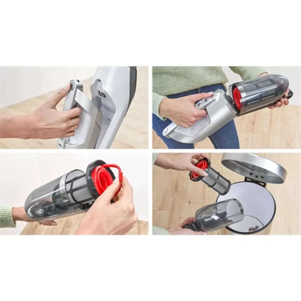 Bosch BBH3ALL28 Flexxo Gen2 2in1 vezeték nélküli porszívó 28Vmax li-ion 55 perc motoros szívófej led-fénnyel beépített tartozéktároló metálfehér #10