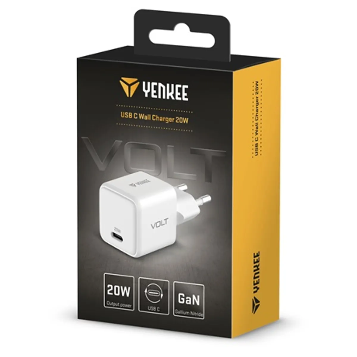 Yenkee YAC G20 Volt USB-C töltő GaN 20W PD 3.0 QC4.0 Apple 2.4A AFC FCP #10