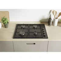 Candy CHW6LBB beépíthető gáz főzőlap 4 zóna fekete 60 cm gyújtás #2