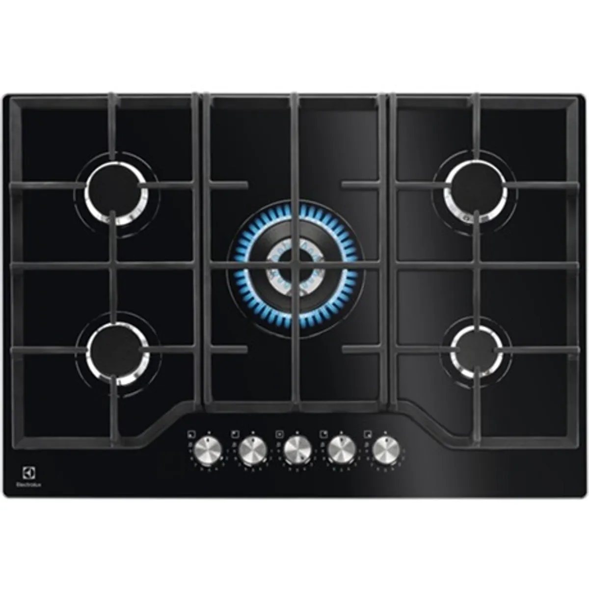 Electrolux KGG75362K Gas on Glass line 75 cm beépíthető gázfőzőlap, 5 égő, elöl középső vezérlés, 9 lépéses panel #1