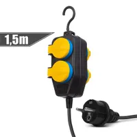Delight 20223D kültéri elosztó fedéllel 4 csatlakozó 1,5 m kábel IP44 #1