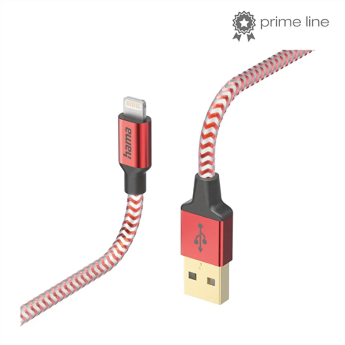 Hama 00201554 Lightning adatkábel Reflective USB 2.0 1,5 m piros #1
