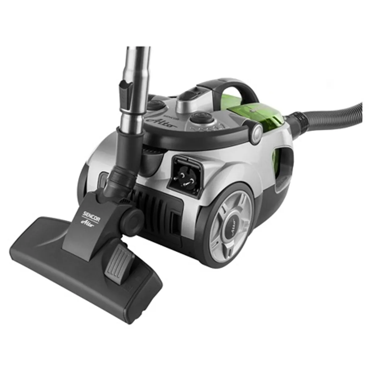 Sencor SVC730GREUE2 porzsák nélküli 800W ECO motor cyclone rendszer H.E.P.A. szűrő 5-fokozat szűrőrendszer portartály automatikus kábel-feltekerés #7