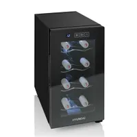 Hyundai VIN8G borhűtő termoelektromos 8 palack 12-18 °C G energiaosztály zaj 26 dB 46,0 x 25,2 x 50,4 cm 4 króm polc érintésvezérlés beltéri LED fehér #1