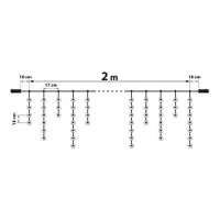 Family Decor 58902C Led fényfüggöny 2,2 m 100 LED Középfehér IP44 #5