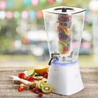 Domo DO9197LD Limonádé készítő és adagoló 4 literes TRITAN tartály rozsdamentes kifolyó infúziós gyümölcstartó betét LED fény 3 óra kikapcsolás #6