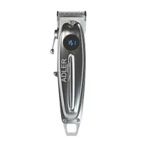 Adler AD2831 Hajvágó vezeték nélküli usb-c töltés lcd kijelző 100w gyorstöltés 2,5 óra 1,0-1,8 mm 6 vezetőfésű 1,5-12 mm 60hrc pengék #1